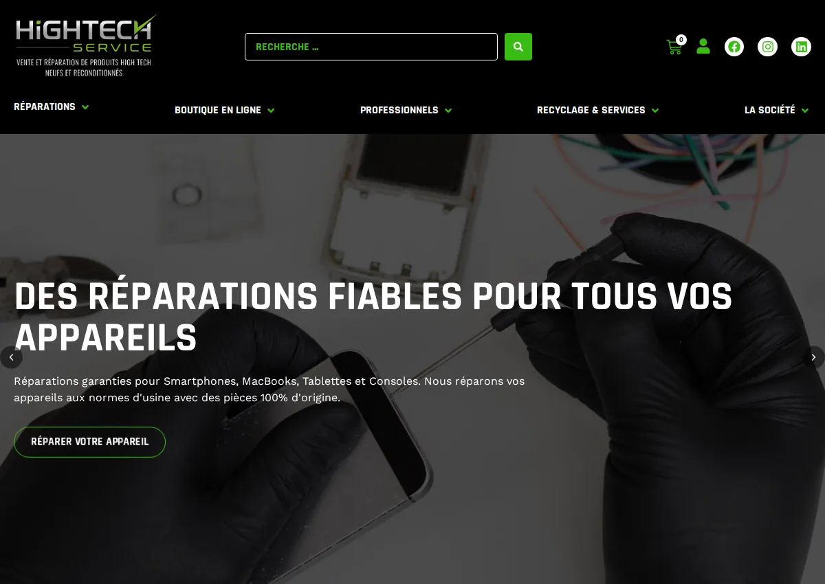 Store homepage