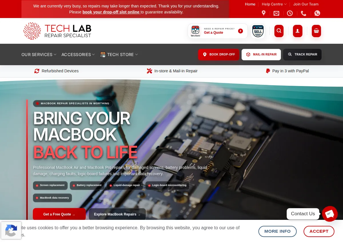 Store homepage