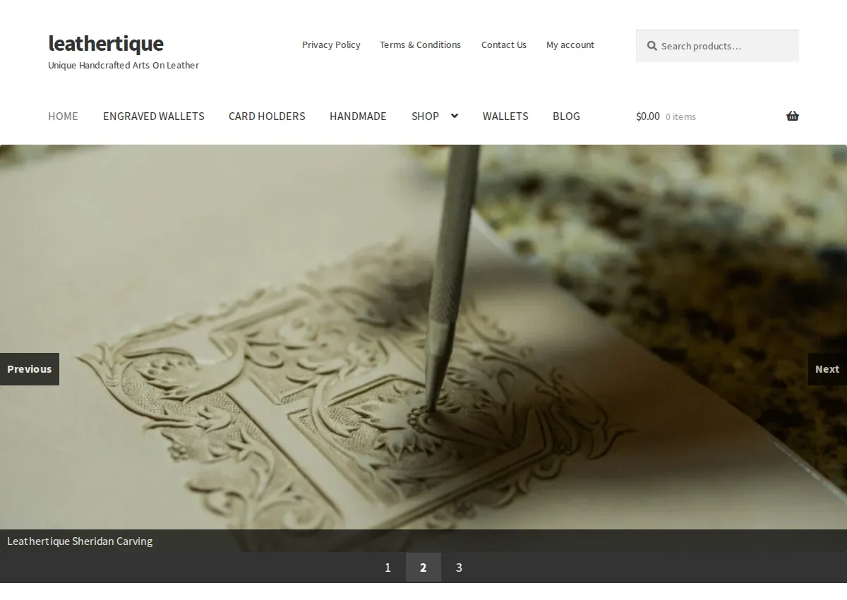 Store homepage