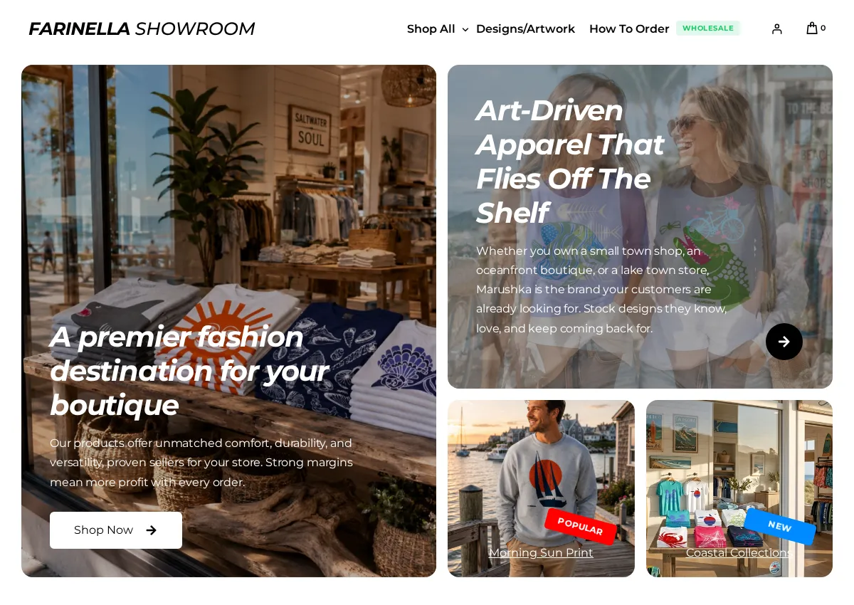 Store homepage