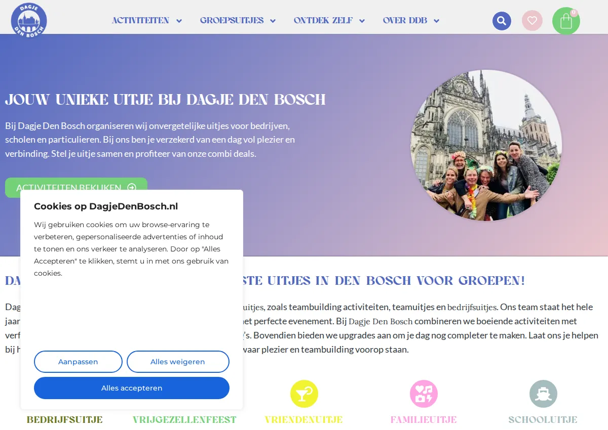 Store homepage