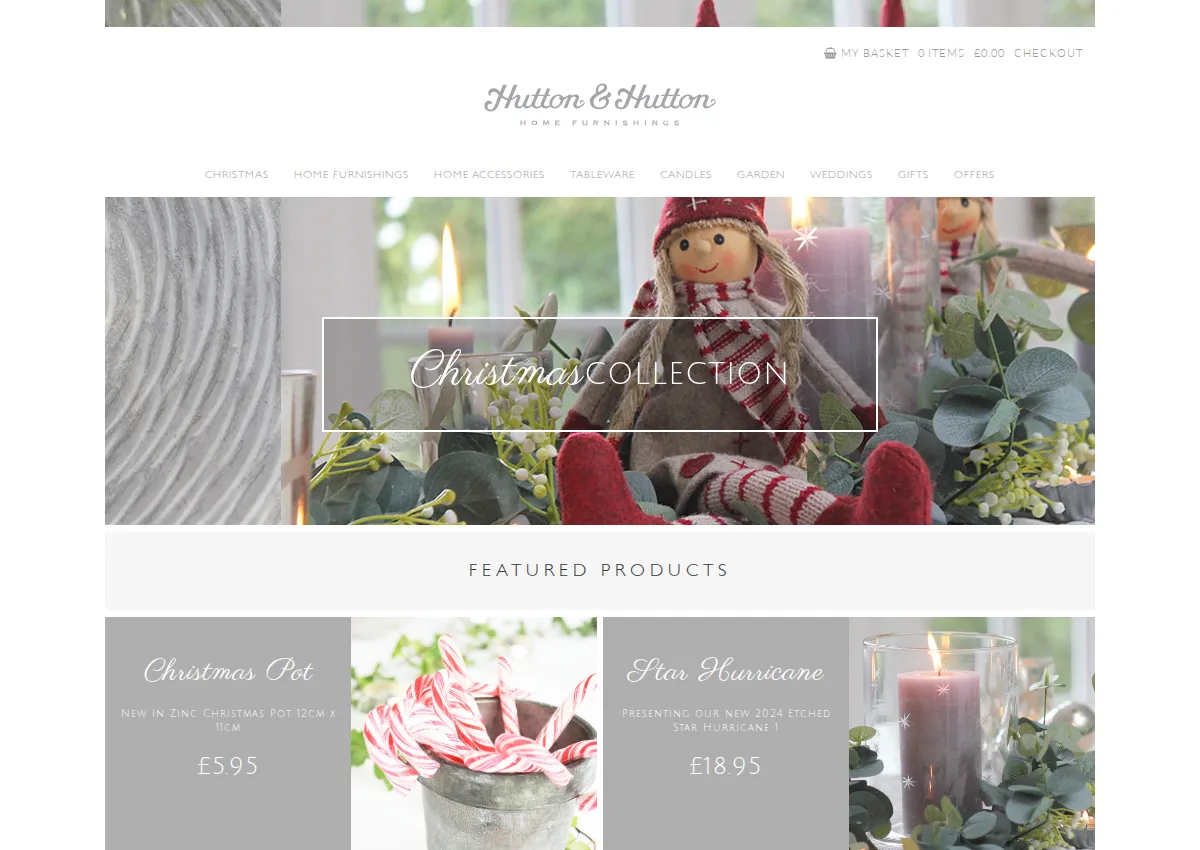 Store homepage