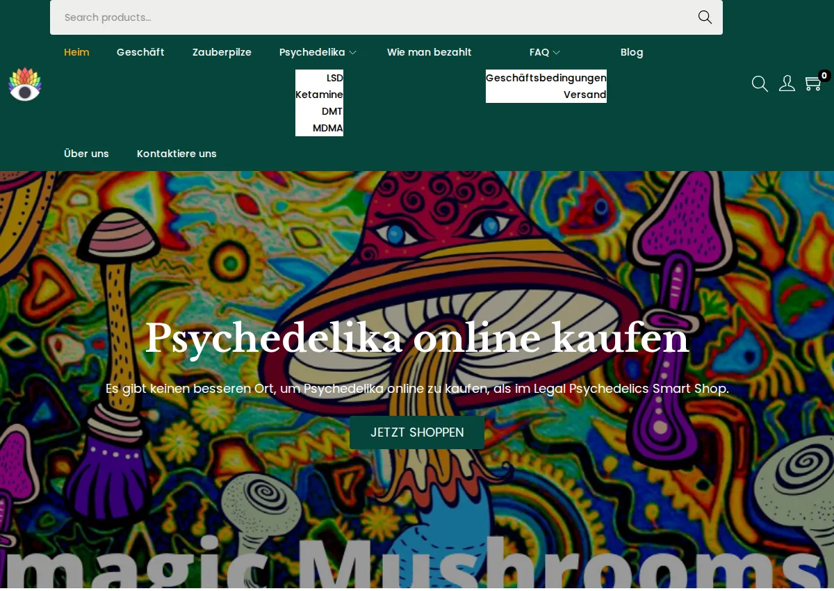 Store homepage