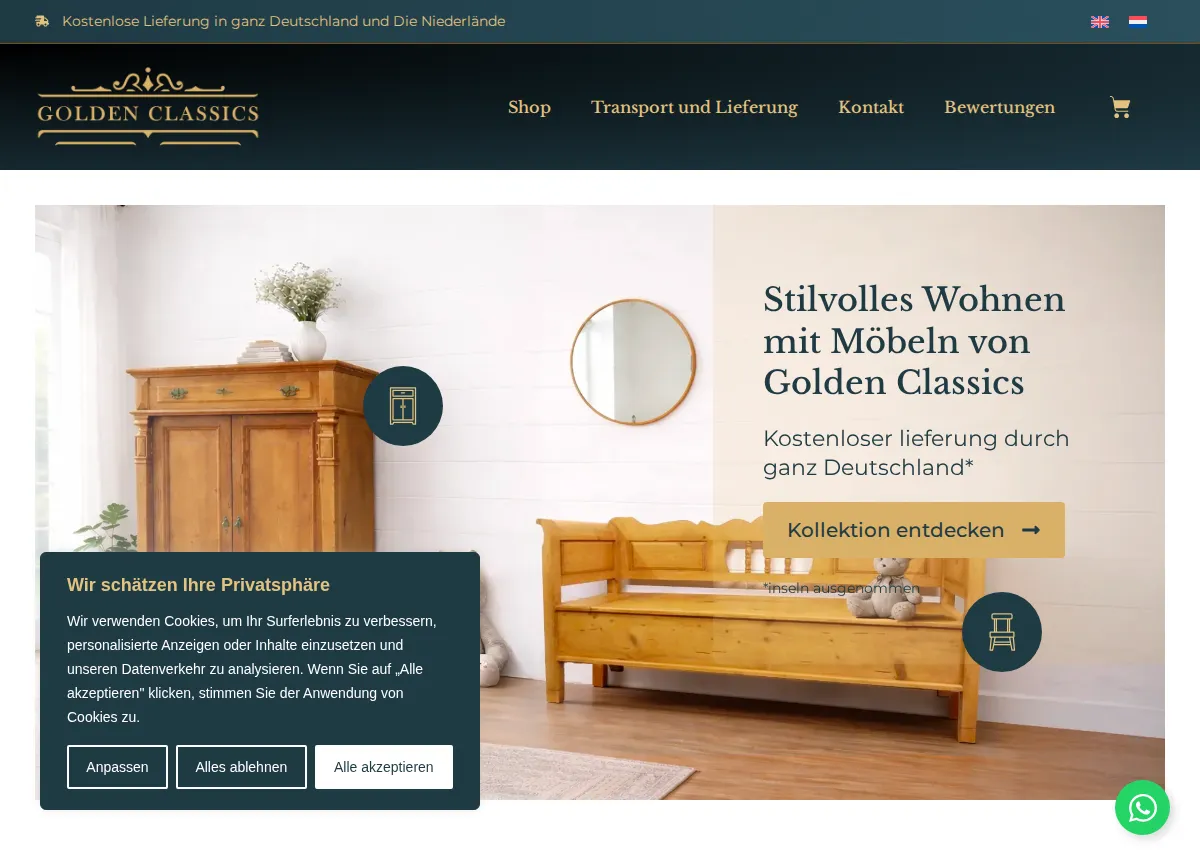 Store homepage