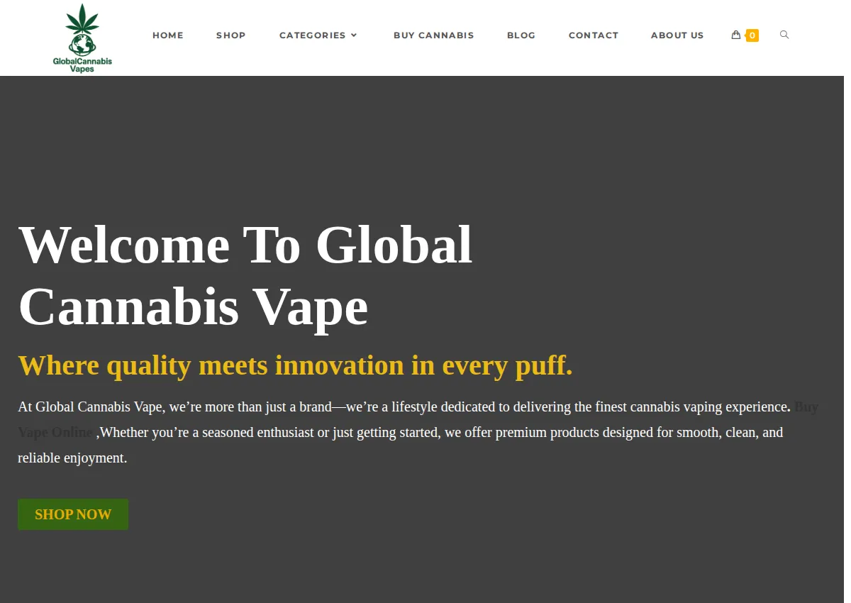 Store homepage