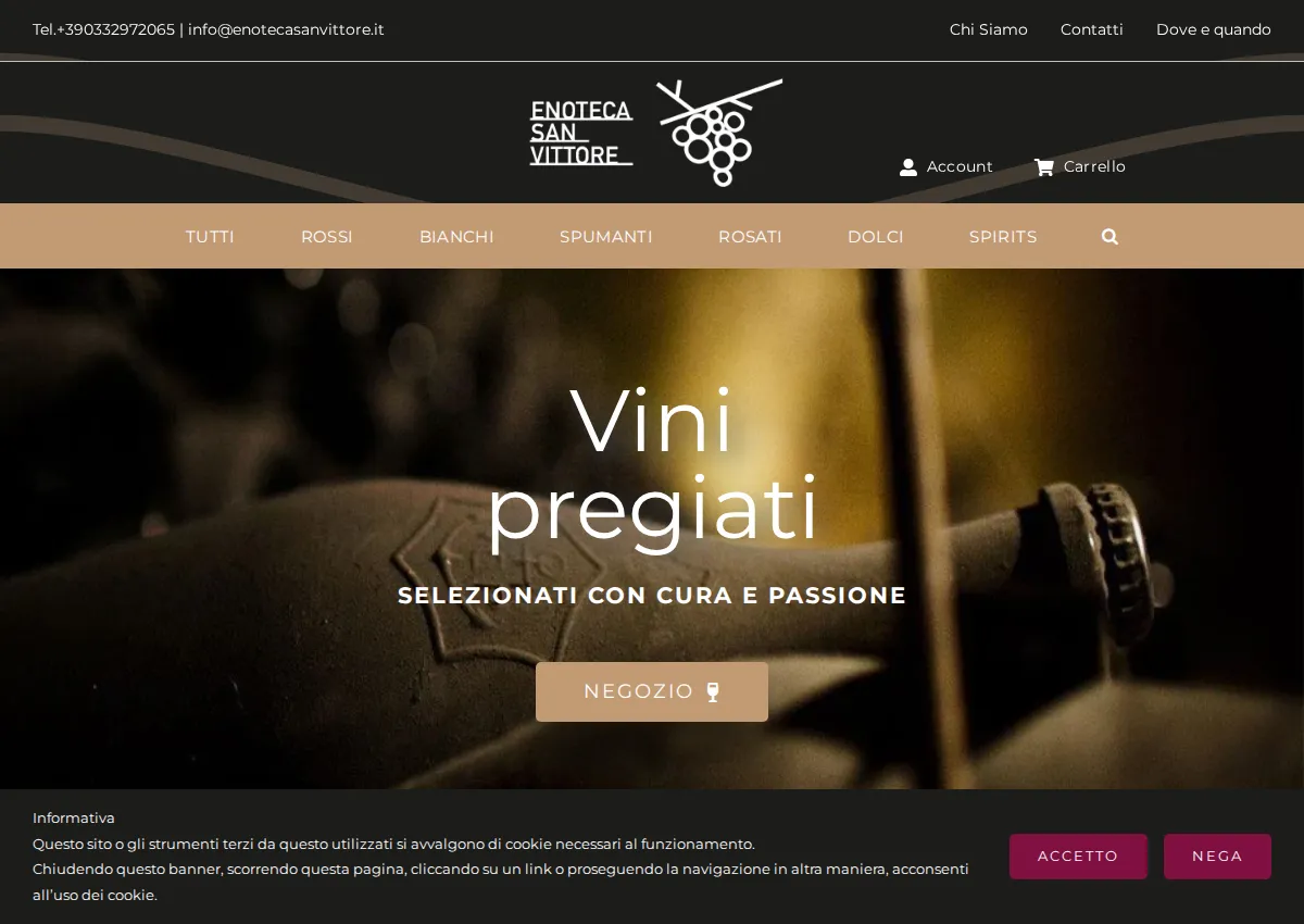 Store homepage