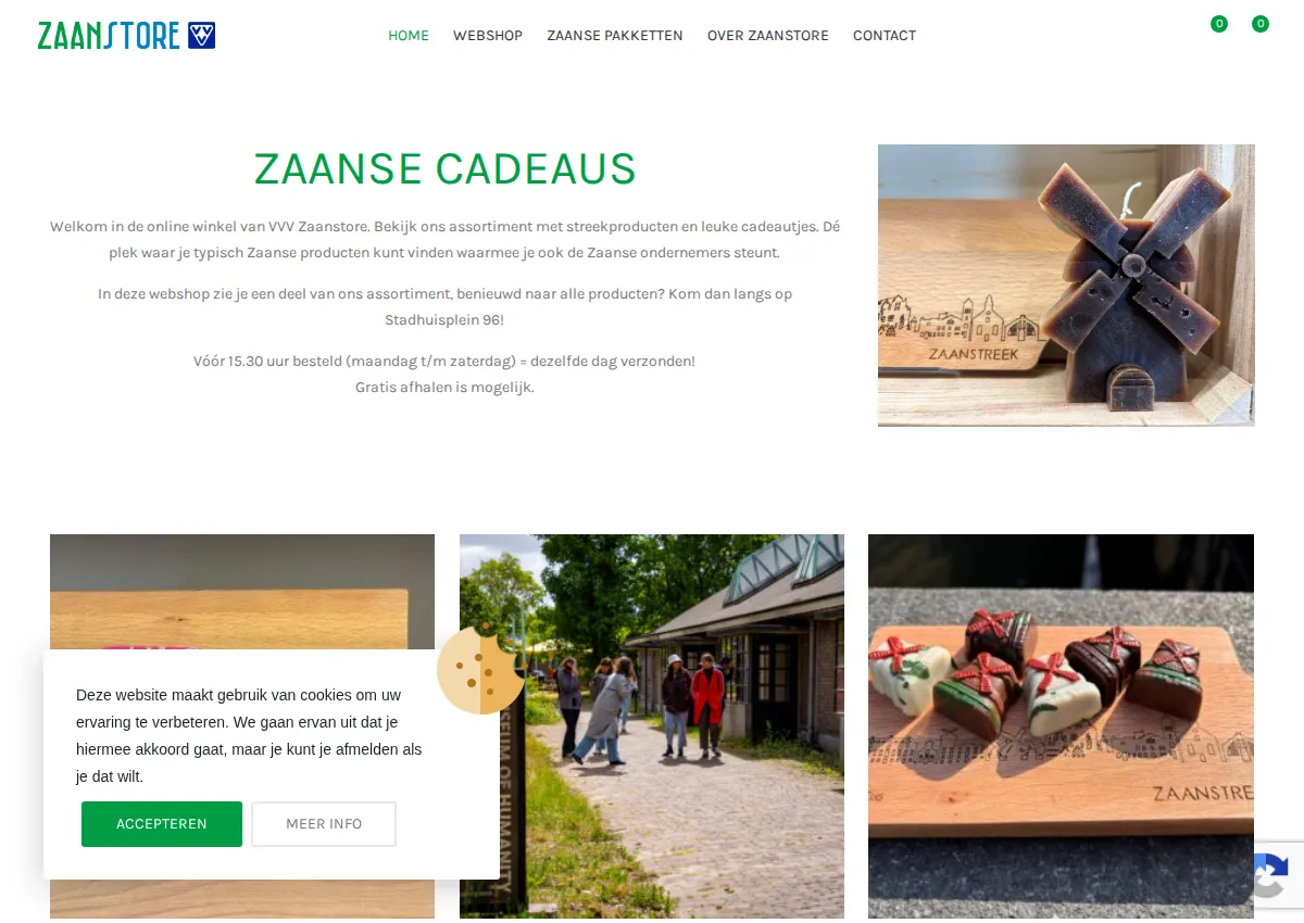 Store homepage