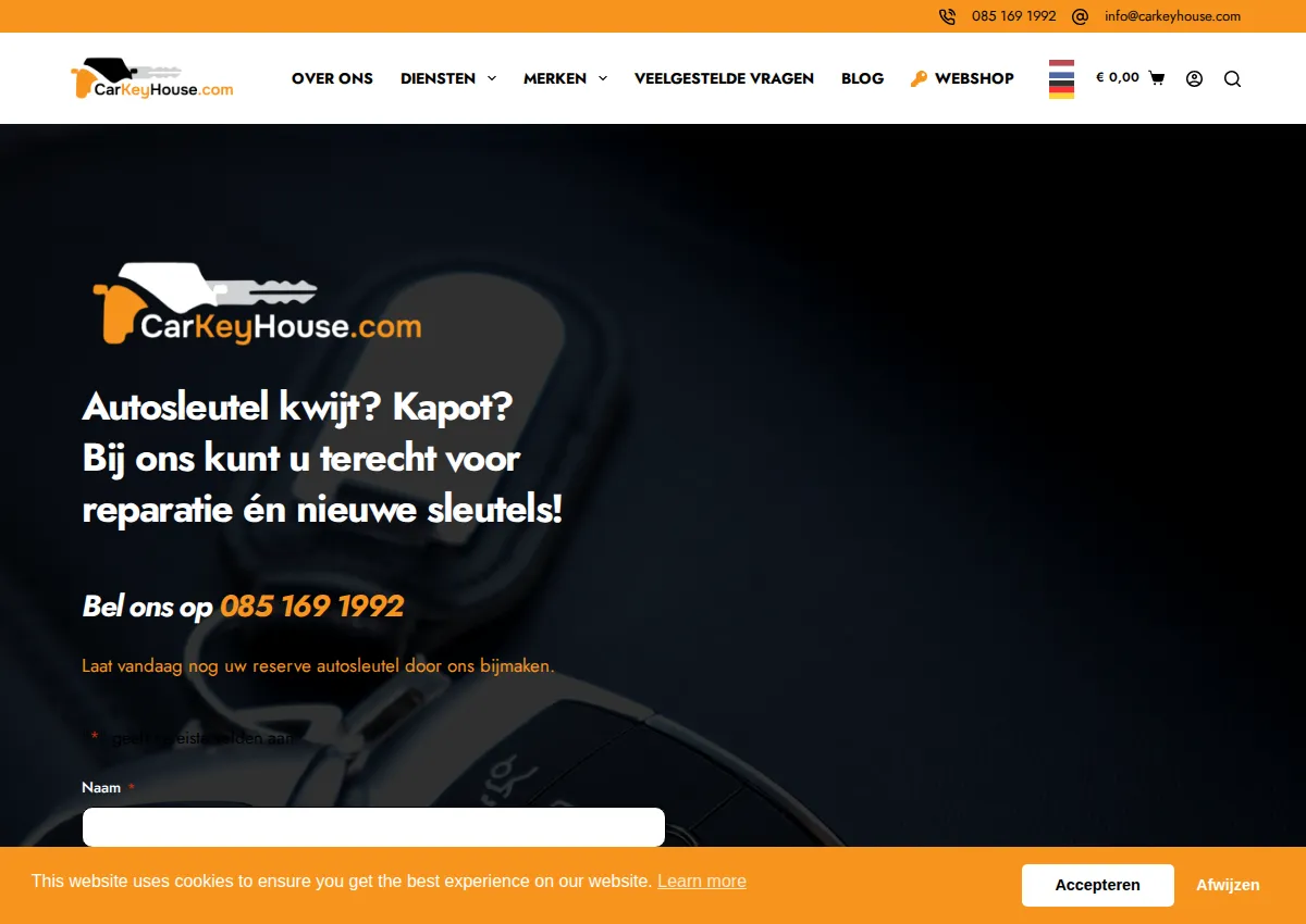 Store homepage