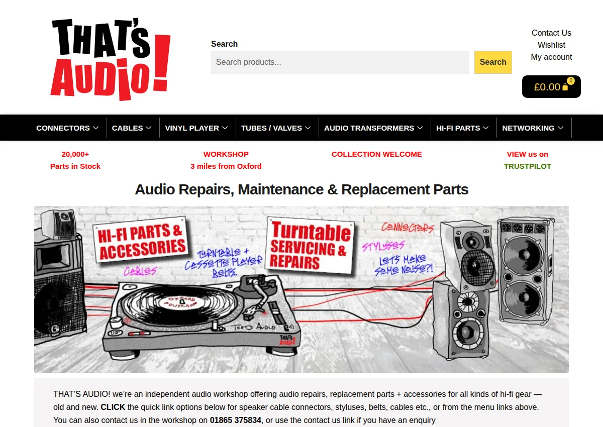 Store homepage