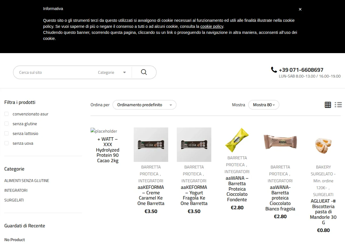 Store homepage