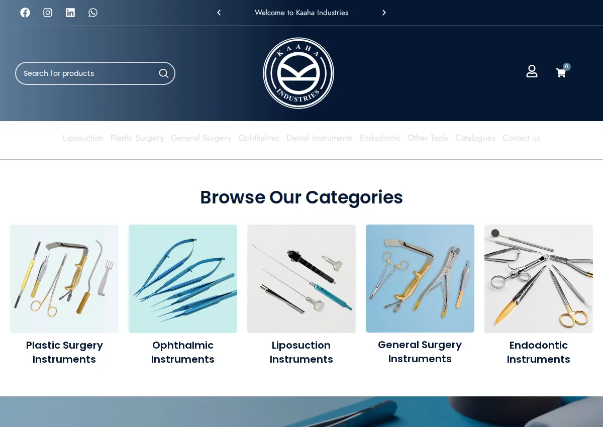 Store homepage