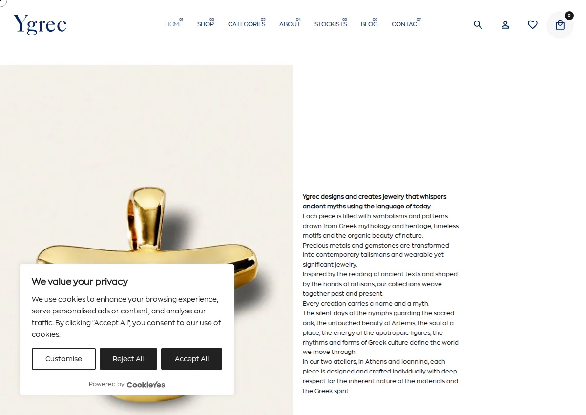 Store homepage