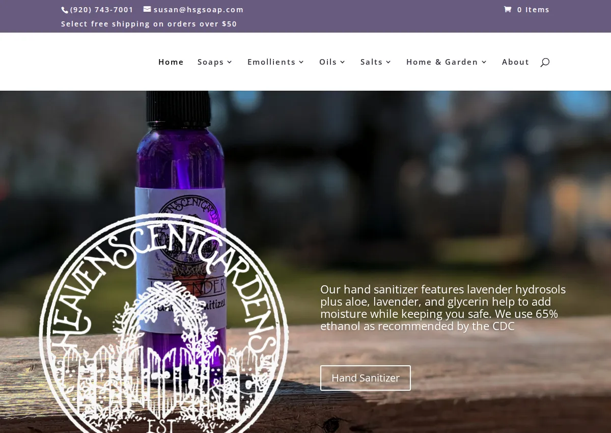 Store homepage