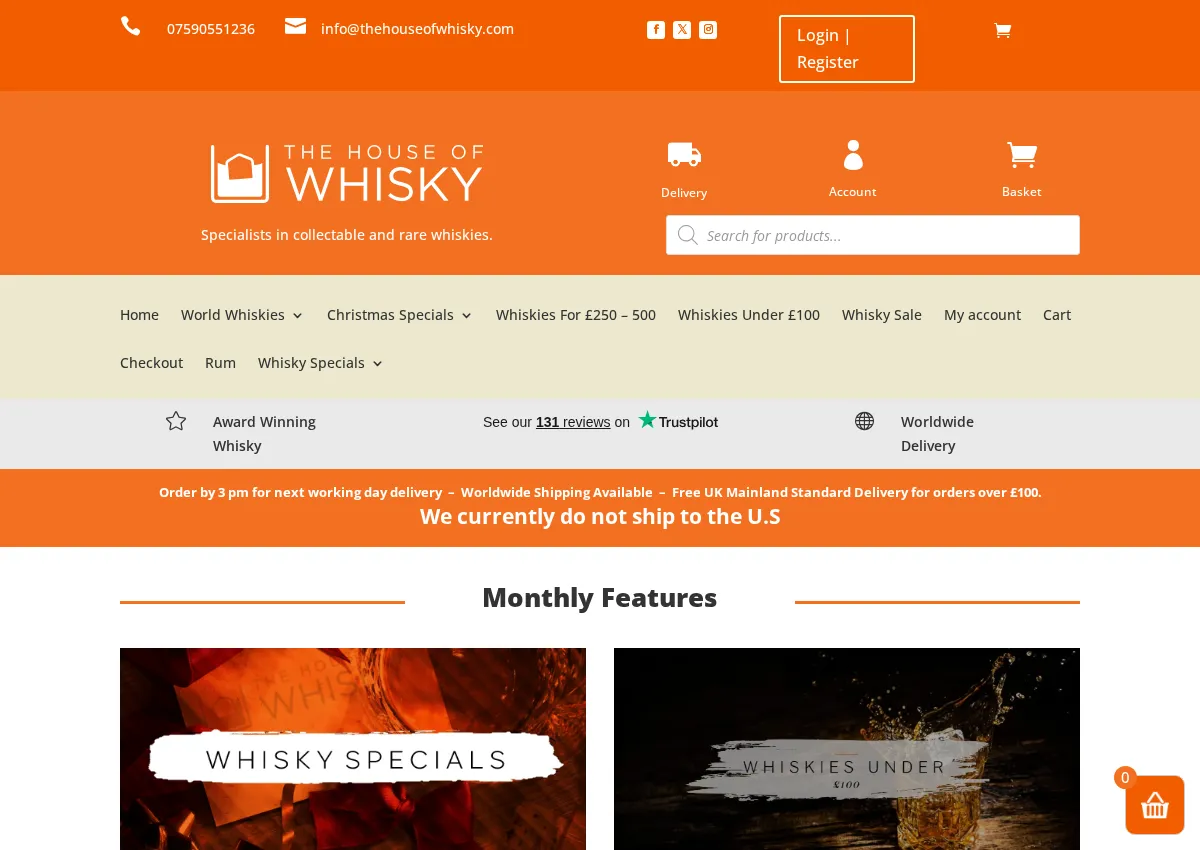 Store homepage