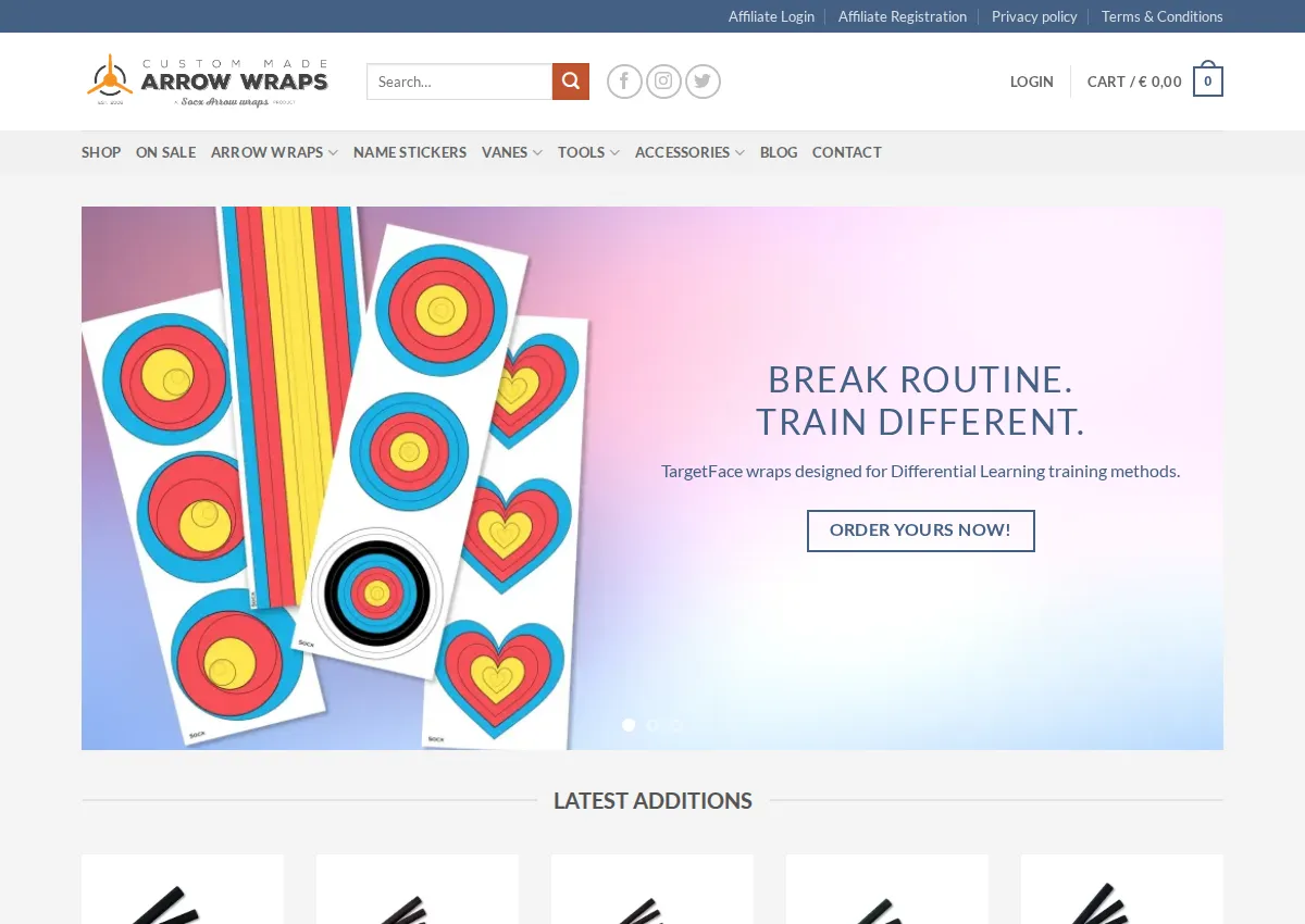 Store homepage