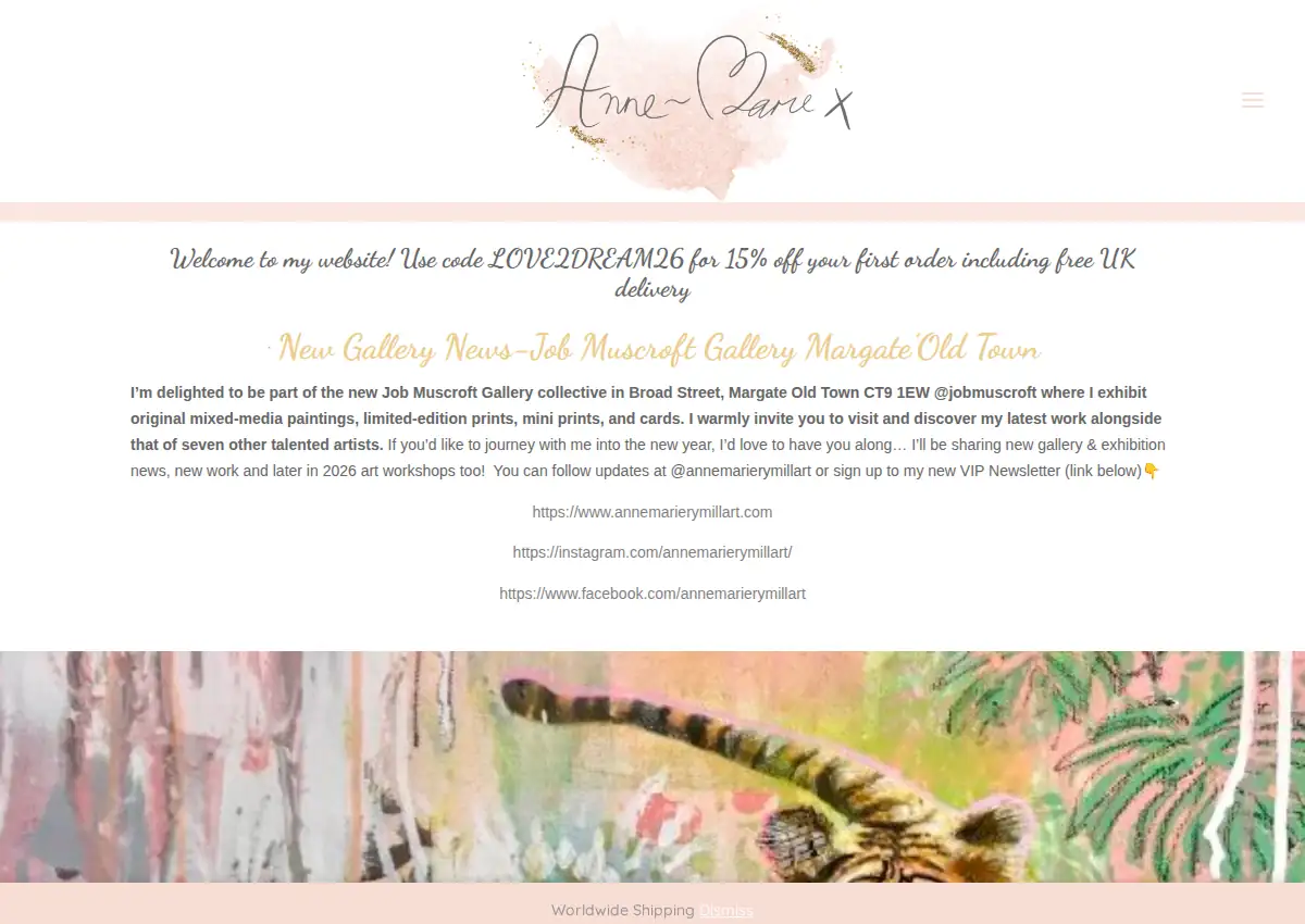 Store homepage