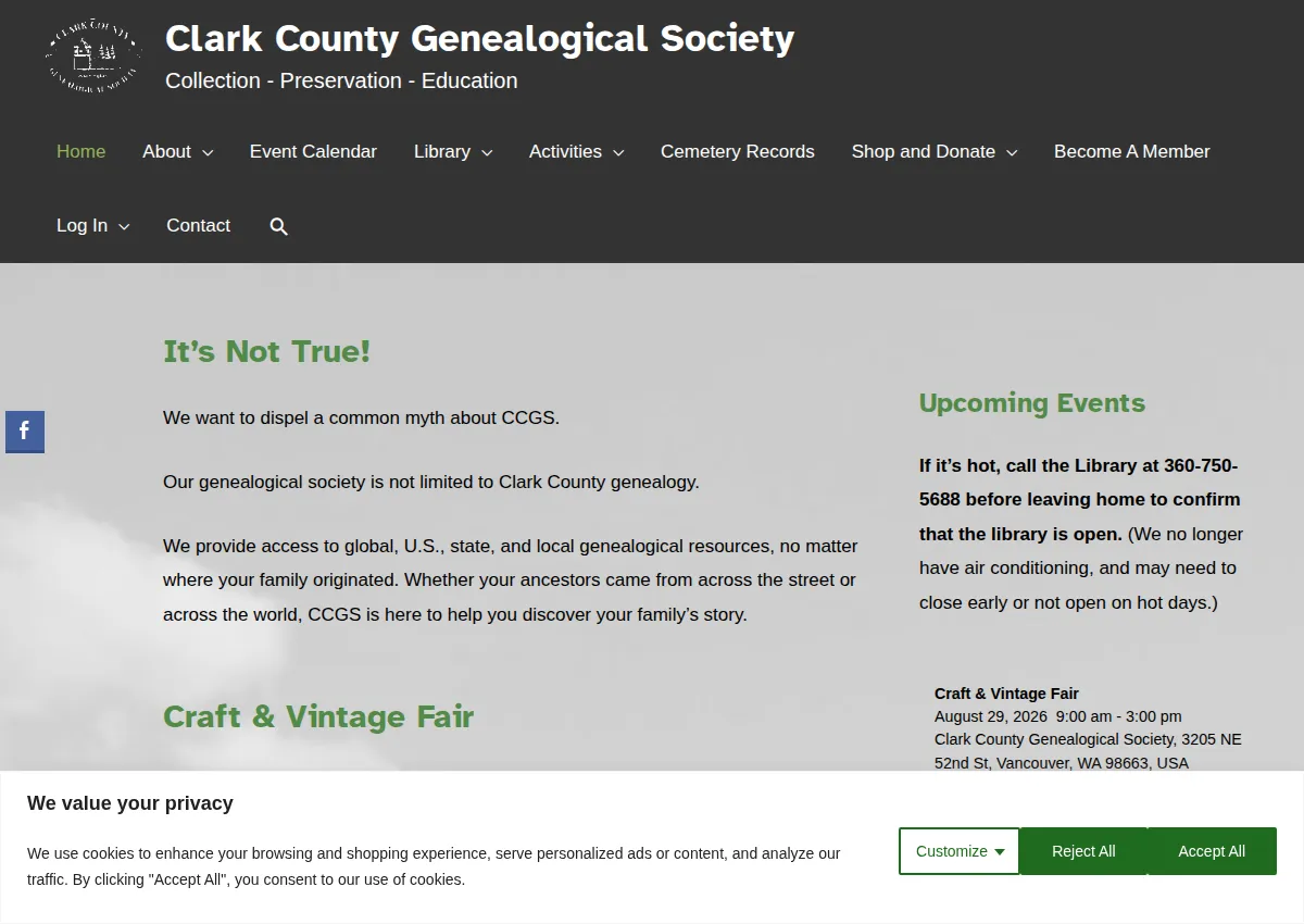 Store homepage