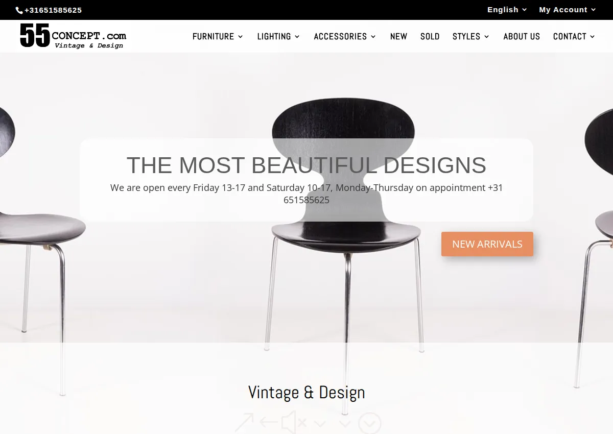 Store homepage