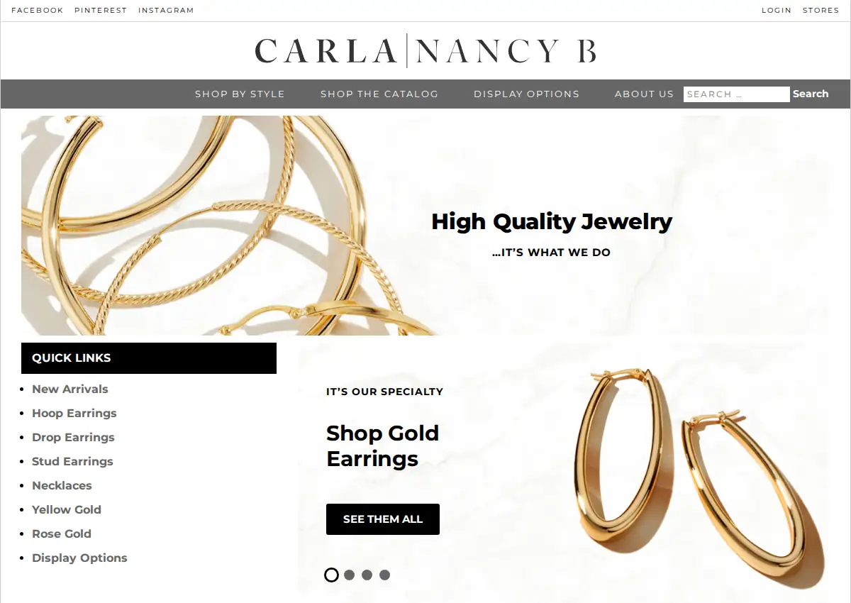 Store homepage