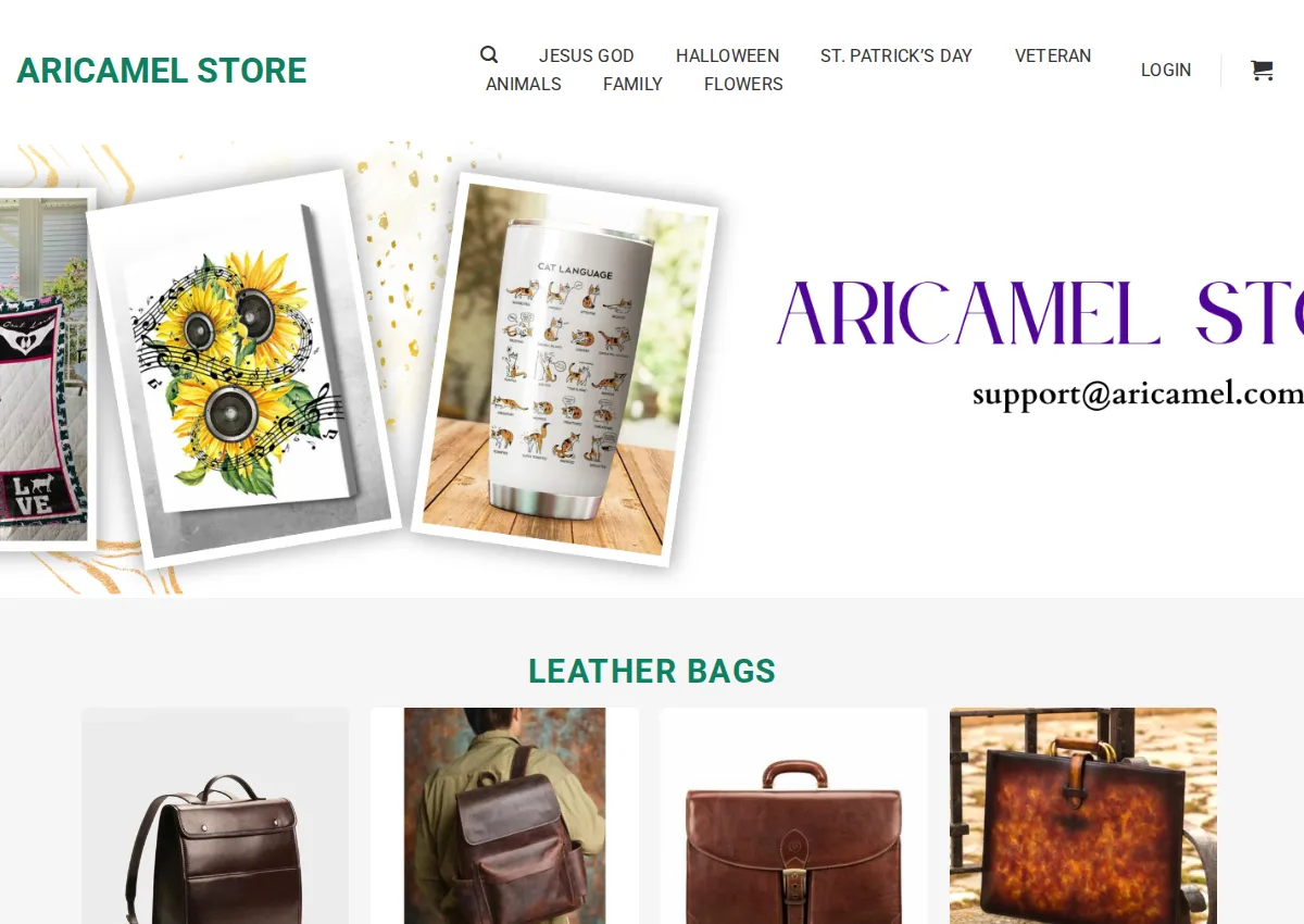 Store homepage