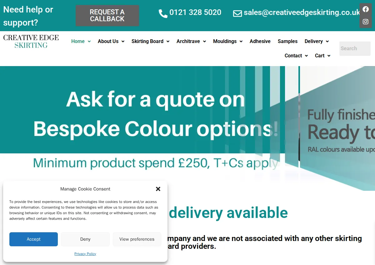 Store homepage