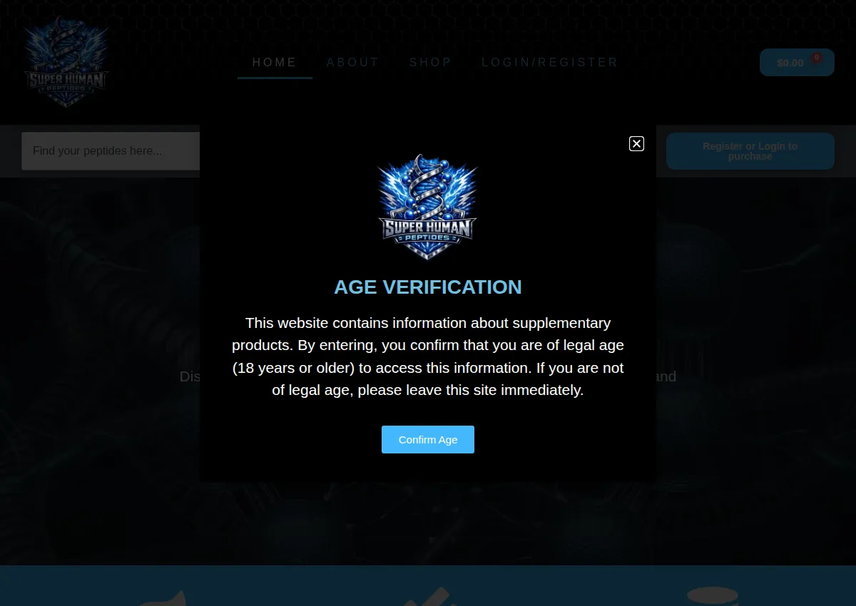 Store homepage