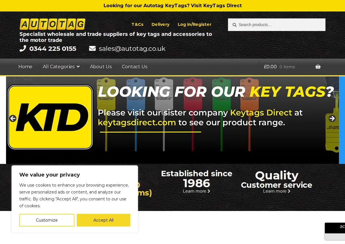 Store homepage