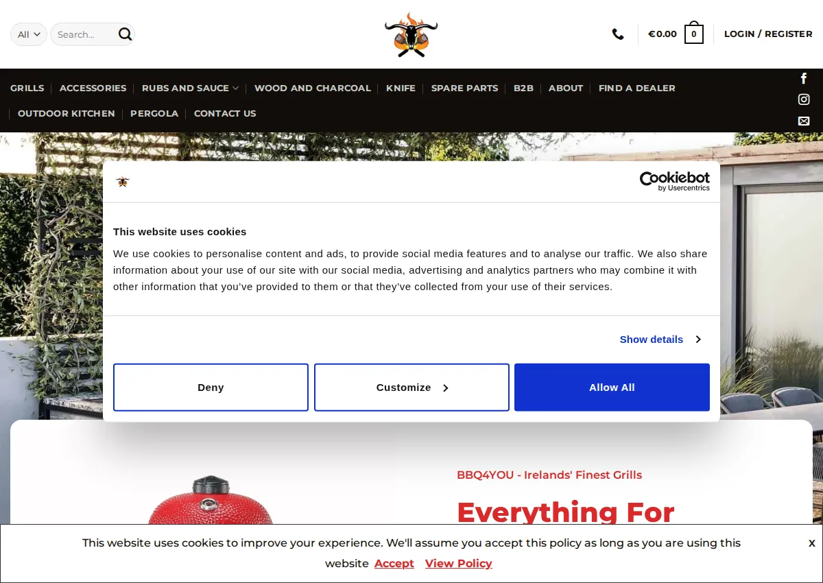 Store homepage