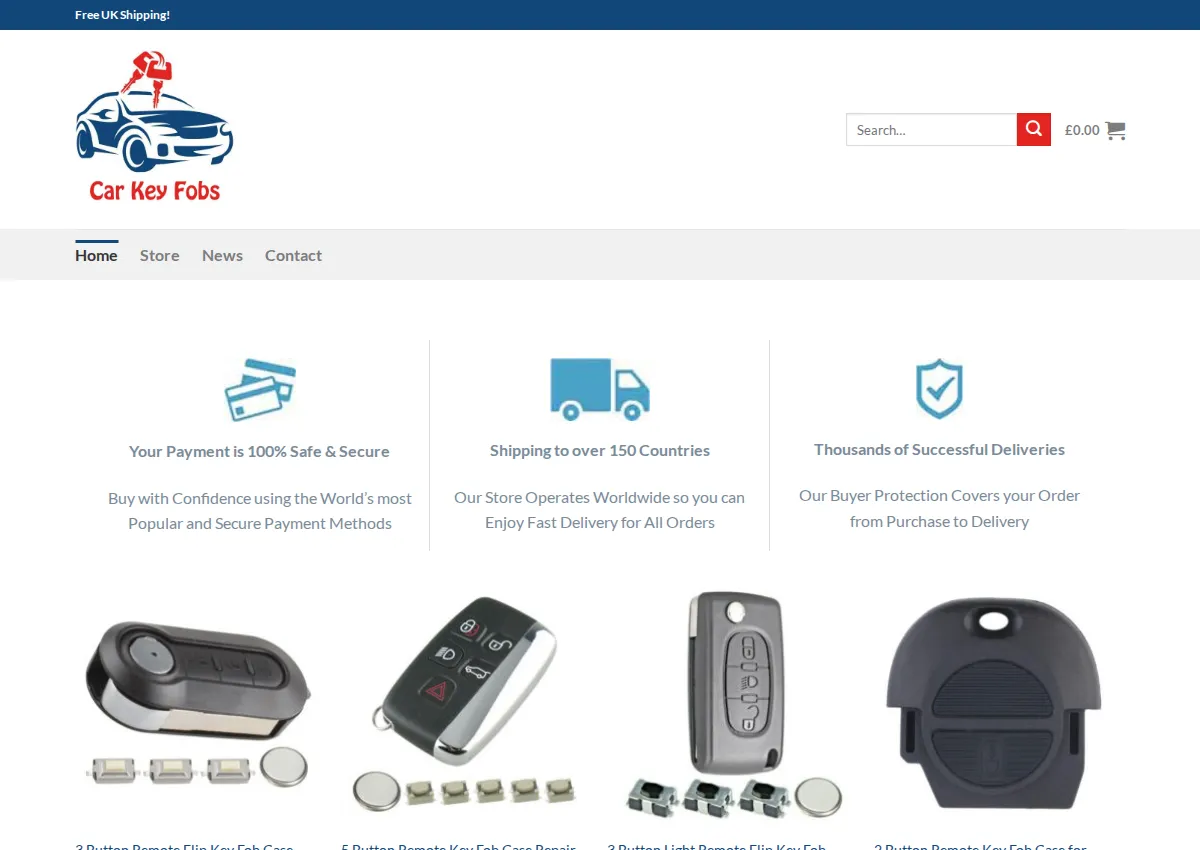 Store homepage
