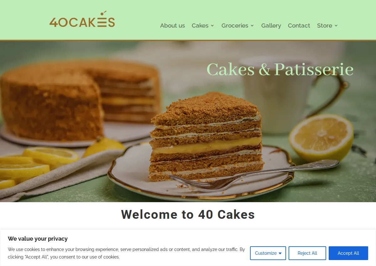 Store homepage