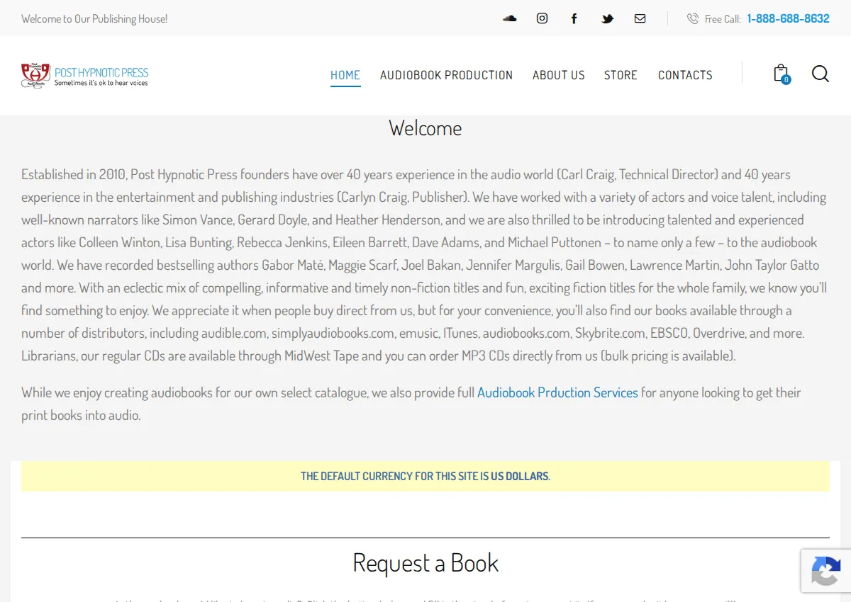 Store homepage