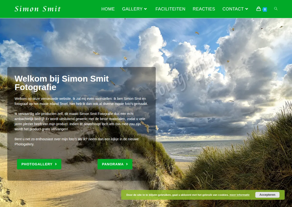 Store homepage