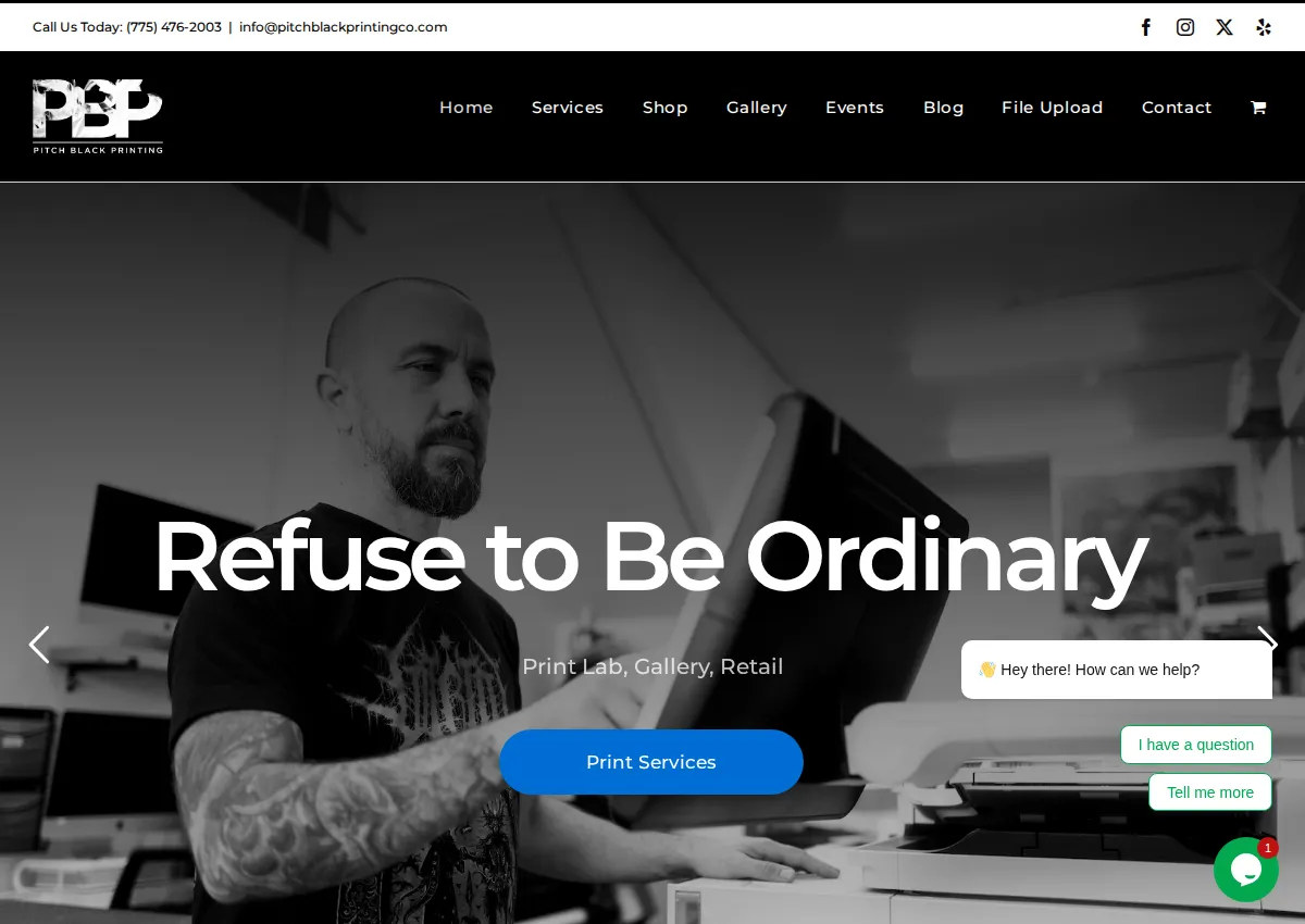 Store homepage