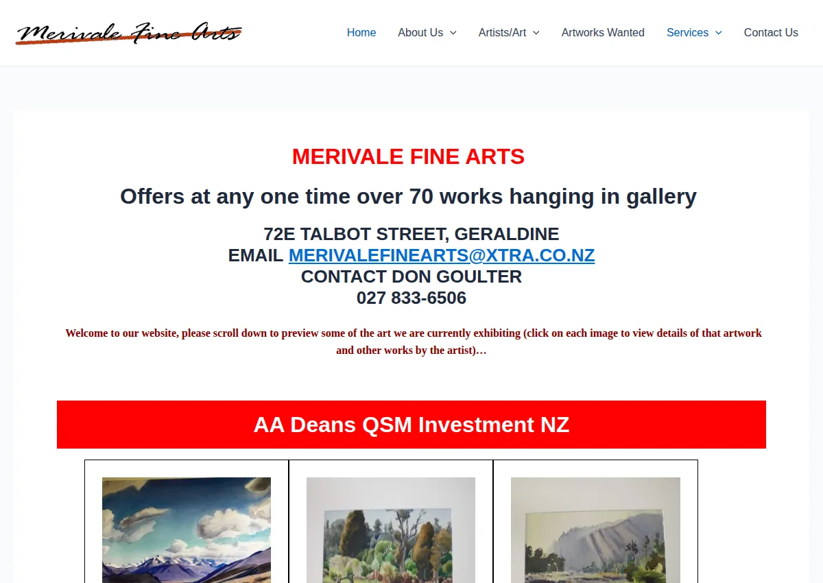 Store homepage