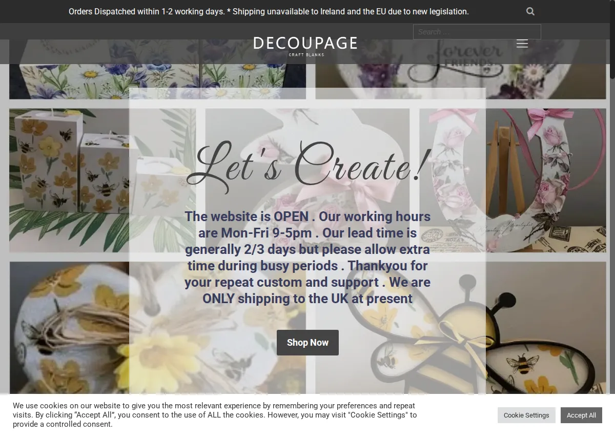 Store homepage