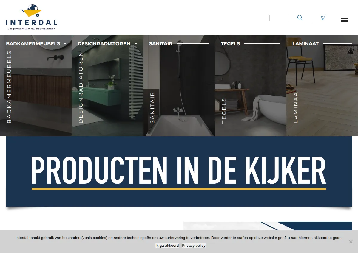 Store homepage