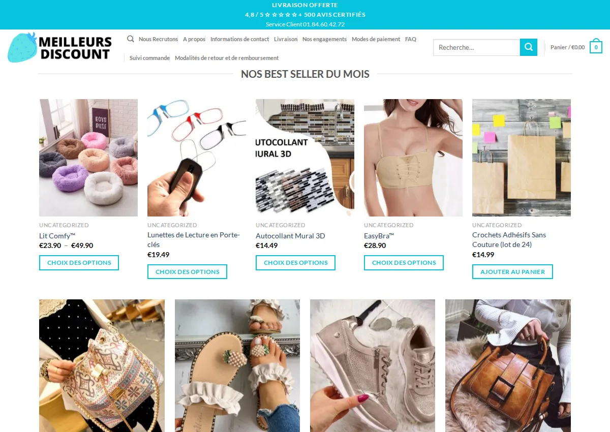 Store homepage