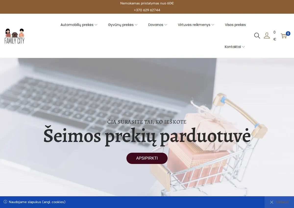 Store homepage