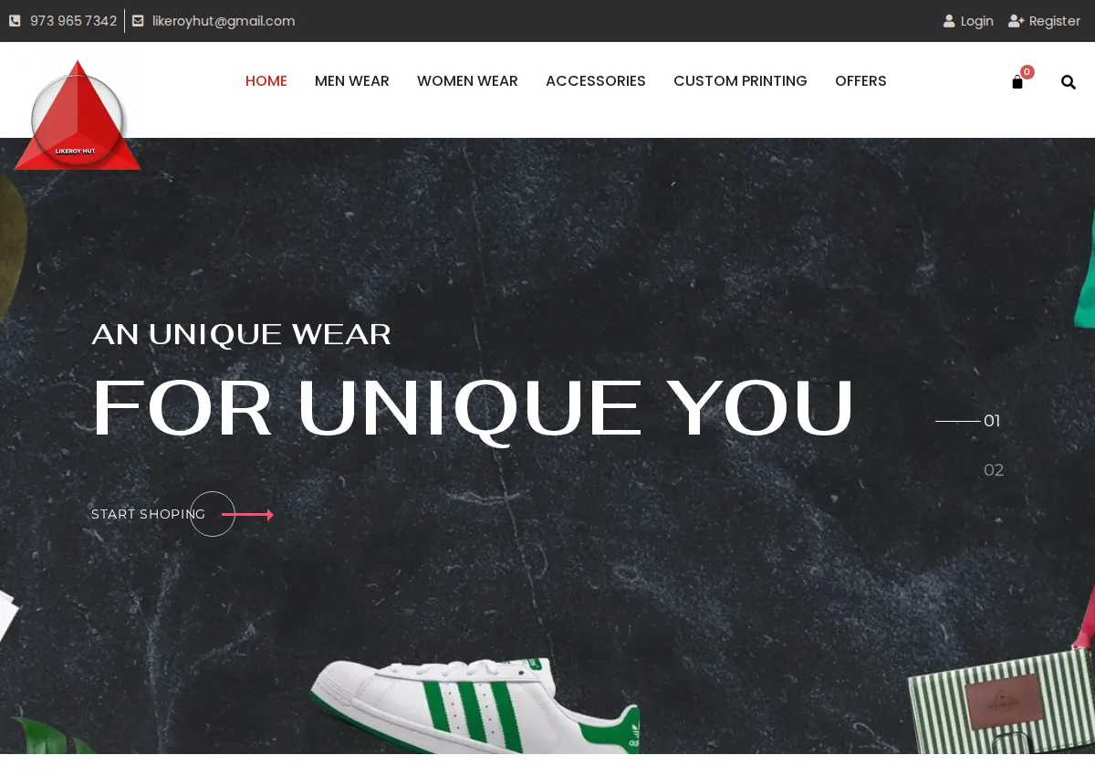 Store homepage