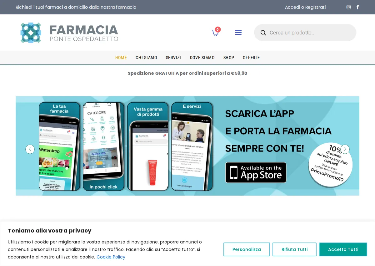 Store homepage