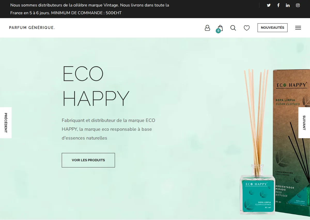 Store homepage