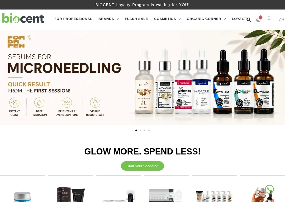 Store homepage