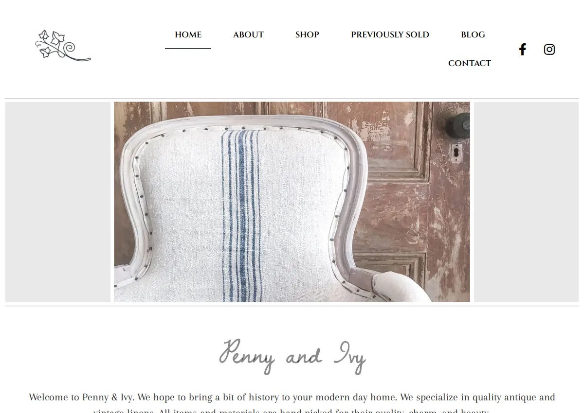 Store homepage