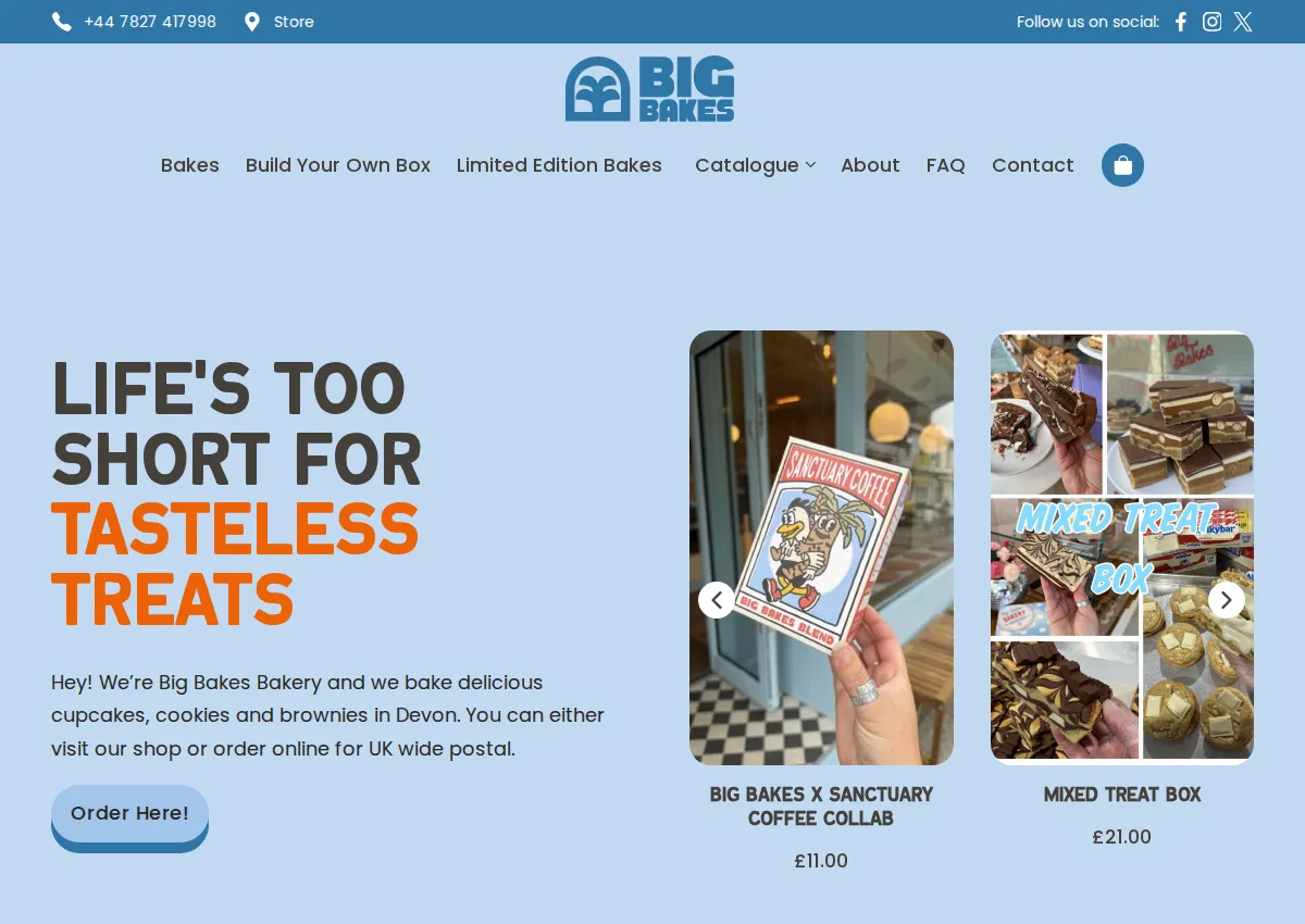 Store homepage
