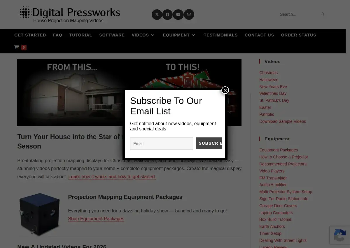 Store homepage