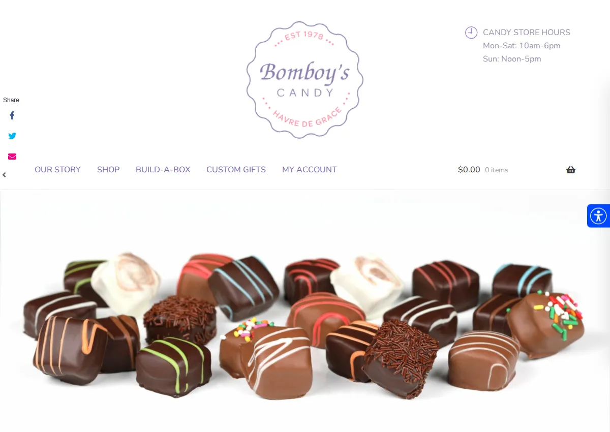 Store homepage
