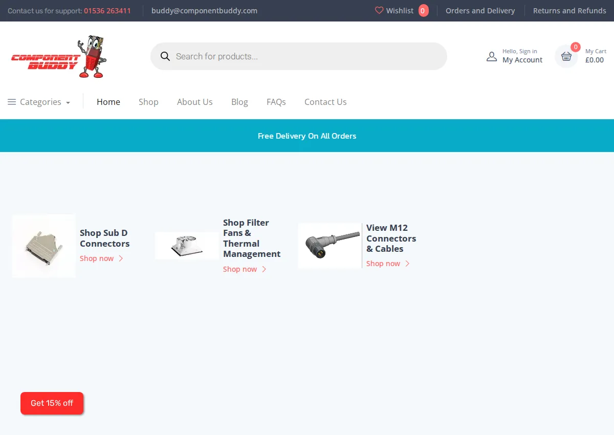 Store homepage
