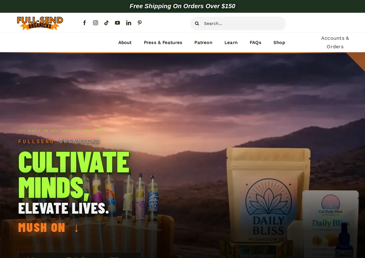Store homepage