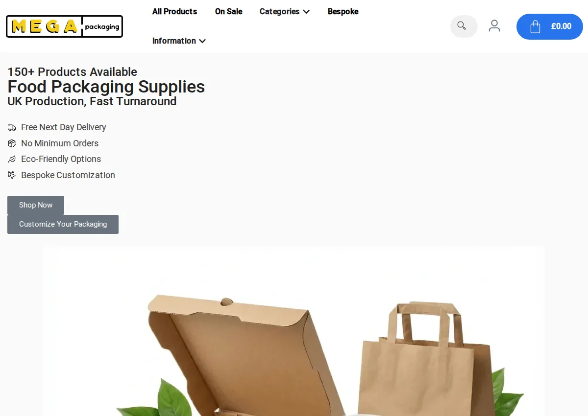 Store homepage