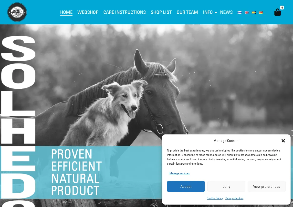 Store homepage